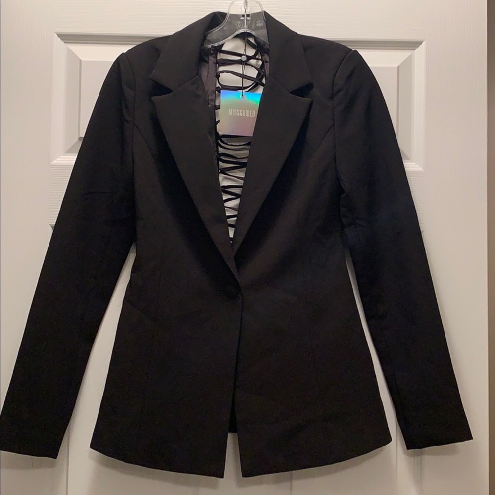 Missguided Blazer with back detail US2